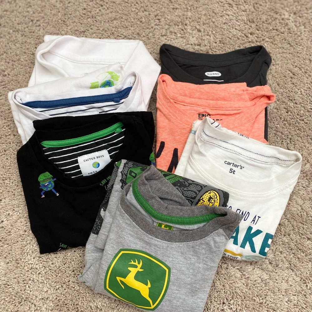Short Sleeve Tees Bundle (7 pieces)- size 5T
